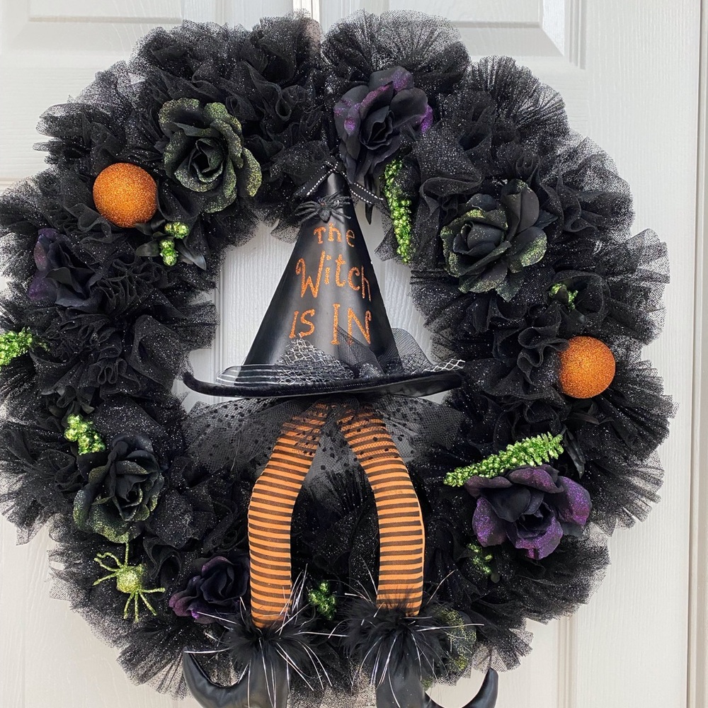 Large handmade Halloween Wreath. New.